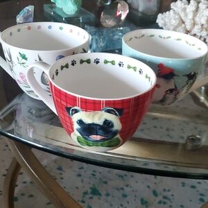 Set of Three Animal Themed Mugs